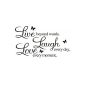 ECloud Shop Live Laugh Love Wall Decal Wall Stickers Wall Stickers Deco murals.  PVC