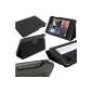 iGadgitz Black 'Ergo-Portfolio' PU Leather Case Cover Sleeve Leather Case Leather Case Cover Case for Google Nexus 7 Android 4.1 Tablet 8GB 16GB.  With Sleep / Wake function + Screen Protector (Personal Computers)