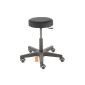 Stool, doctor stool, swivel stool, stool model Comfort, lifting range about 46-59 cm, with soft rolls Radbandage, seat color black (Office supplies & stationery)
