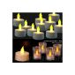 20x LED tea lights flickering incl. 20 batteries CR2032, flameless LED candles flicker, iapyx® (Electronics)