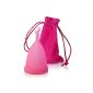 Menstrual cup CozyCup pink - big - menstrual cup now with FREE cloth bag for storage - menstrual cup made of medical silicone - up to 10 years reusable (large pink) (Health and Beauty)
