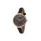 SIX clock with rose-gold case and narrow black bracelet (274-317) (clock)