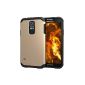 JETech® Super Protection Case Samsung Galaxy S5 Case Cover Ultra Slim Fit Case for Galaxy S5 / Galaxy SV / SV Galaxy (2-Layer Champagne Gold) (Wireless Phone Accessory)