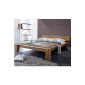 Double bed Lennon Wild solid oak oiled 180x200 cm wooden bed