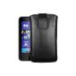 mumbi Genuine Leather Case Nokia Lumia 620 Case Leather Case - flap with retreat function pull-off (electronic)