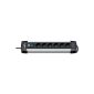 Brennenstuhl Premium-Alu-Line socket strip 6-way black with switch 1391000016 (tool)