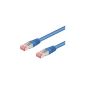 CAT 6 LAN network Patch cable blue 20m SSTP (Electronics)