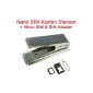 SIM to nano SIM card cutter punch cutter for iPhone 5 5S 5C 4 4S iPad 2 3 4 Galaxy S3 S4 Lumia HTC One SX Experia Z Z1 Optimus G - incl. 2 Adapter (Micro SIM + standard SIM) (Electronics)