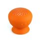 Mini Bluetooth Speaker Speaker SPEAKER Silicone Suction Cup Orange (Electronics)