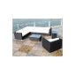 Lounge Furniture Set HAITI black wicker patio