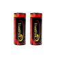 2pcs 3.7v 5000mAh Anself 26650 rechargeable lithium battery with high quality battery PCB protected (Electronics)
