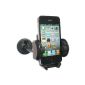 Me Out Kit FR - Phone Sucker Holder / Support Universal Car Phone - 7 inch - Black - Compatible with Apple iPhone 4 (Wireless Phone Accessory)