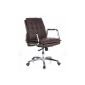 HJH OFFICE 600 934 office chair / executive chair VILLA 10 leather brown (household goods)