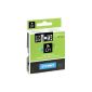 Dymo D1 Labels Standard 12mm x 7m - White on Black (Office Supplies)