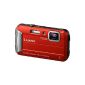 Panasonic DMC-FT30EG-R Lumix Digital Camera (6.7 cm (2.6 inch) LCD display, CCD sensor, 16.1 megapixels, 4x opt. Zoom, 220MB internal memory, USB, up to 8 m waterproof) Red (Electronics)
