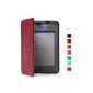 Mulbess Amazon Kindle Touch Cover made of genuine leather with reading light for Kindle Touch color red violet (Electronics)