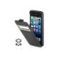 Goodstyle UltraSlim Case leather bag with side panel window (iOS 6) for Apple iPhone 5 & iPhone 5s, Black - Nappa (Accessories)