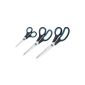 Westcott N-90027 00 Easy Grip Scissors Set, 3 pieces, 13cm + 21cm + 25cm, black-blue (Office supplies & stationery)