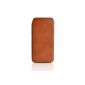 KD Essentials iPhone 5 / 5S genuine leather bag Cognac Slimdesign (Accessories)