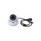 1.0MP 720p HD IP Dome Network Camera internal security P2p Night 24 Ir remote alarm detection by telephone View support for Windows 8 (Others)