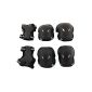 Tera kit protections 6 Rooms / 3 pairs - protect palm + + elbow knee (and belu Black / Red and blue) skateboard, roller skating, ice skating etc.  child / adult (S / M / L) (Others)