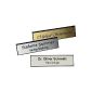 Plastic nameplate with faceted edge incl. Engraving magnetic silver-colored, gold-colored or white engraved nameplates with facet Magnet (silver, 64 x 16 mm) (household goods)