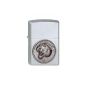 Zippo with puma head pewter medallion.  Great price but little aesthetic concern finish,