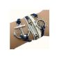 Bracelet Infinity Courage Anchor and Rudder / Infinity / One Direction / Love - Blue (Jewelry)