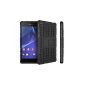 Case PROTEKTOR Sony Xperia Z3 Dual Sim (3G / WiFi / 4G / LTE) Total black with stand - Silicone Case protective shell with stand Sony Xperia Z3 - Price discovery accessories pouch XEPTIO box (Electronics)