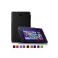 Infiland Dell Venue 8 Pro (Windows 8.1) Protector Case - Ultra Slim Super Easy Stand Leather Smart Cover Shell Cover Case Case for the Dell Venue 8 Pro 20.32 cm (8 inch) Tablet PC (Black) (Electronics)