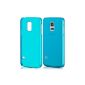 kwmobile® Superb ultra-thin hard case transparent chic Samsung Galaxy Mini S5 G800 in Blue - Completes the design of your Samsung Galaxy S5 Mini G800 (Wireless Phone Accessory)