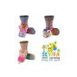 Lot 3 Pairs of Socks Rattle awakening ABS slip 3D - Size 0/24 months 19 to 21 different colors (Baby Care)