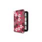 Lente Designs ® Google Nexus 10 Cover / Case in red daisy design of delicate pink roses on a light blue base, vintage style, summary and, delicate and characteristic of English elegance.  (Accessories)