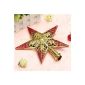 Suspended Decoration Star Hollow Tree Christmas Tree Bling Garden Court Exterior red + gold (Kitchen)