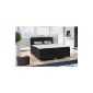Boxspringbed DOUBLE BED DOUBLE BED upholstered bed KING SIZE BELLEVUE BLACK 160 x 200 cm