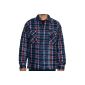 Hoang thermal shirt - worker jacket with teddy fur in timeless Karos, lumberjack jacket shirt (Textiles)