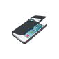 kwmobile® Protective case with flap practical and chic for Apple iPhone 4 / 4S Black (Wireless Phone Accessory)