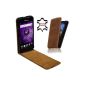 Perfect Case ® style Better premium quality Real Leather Flip Case for Samsung Galaxy S2 i9100 - brown (Electronics)