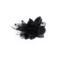 Headband in Cloth Alloy Feather Flower Hair Hairstyle Black Deco Fashion Woman (Miscellaneous)