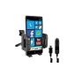 kwmobile® Holder ventilation grille for Nokia Lumia 830 + charger - The mobile comes in the same bracket with a cover or housing!  (Wireless Phone Accessory)