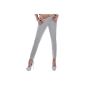 Ladies pants skinny trousers Jeggings with zipper details in 8 colors 34 XS - XL 42 (textiles)