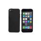 iHarbort Stylish Jelly Gel TPU Soft Case Cover Silicone Case for Apple iPhone 5 5S Bag Case with Screen Protector Black (Electronics)