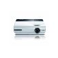 BenQ W600 + DLP projector (Contrast 4000: 1, 2600 ANSI lumens, HD Ready, 3D-capable, 1280x720p) White (Electronics)