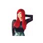 Prettyland C459 - 60 cm wig medium long steep red - resistant high temperature washing (Health and Beauty)