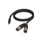 ah Cables ProCab Series REF712 Twin Instrument Cable 3.5 mm Jack stereo to 2 x XLR male 3 m (electronic)