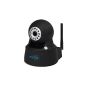HooToo® IP camera surveillance camera Megapixel HD 1280 x 720p H.264 Wireless / Wired Pan / Tilt with IR-cut filter, night vision WPS, Black (Electronics)