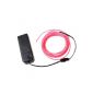 Andoer 3M Flexible Neon Light EL Wire Rope Tube with great decoration for the car controller, Party, christmas trees, Clubs variety of colors (pink)