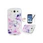 ZSTVIVA Cover Shell Case Skin Cover for Samsung Galaxy S3 S III i9300 GT-i9300 Painted Painting Series Pink Pink Flowers Life is Beautiful pattern design bag shell Case Cover rear cell phone pocket + Flower Anti Dust Plugs + Stylus Touch Pen + cell phone screen protector (Electronics )