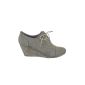 Sopily - Shoe Lace Fashion compensated Low boots women Ankle Wedge 6.5 CM - Grey (Clothing)
