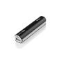 EasyAcc® U-bright 3000mAh External Battery Size Lipstick 2.1A Output 0.5W LED Lamp with external backup battery charger for iPhone 5S, 5C, 4S (Apple adapter not included);  Samsung Galaxy S4, S3, Note 2 3; Google Nexus 5.4, Google Glass;  HTC One, Bluetooth headsets, Android / Windows Smartphone (Black and Silver) (Personal Computers)